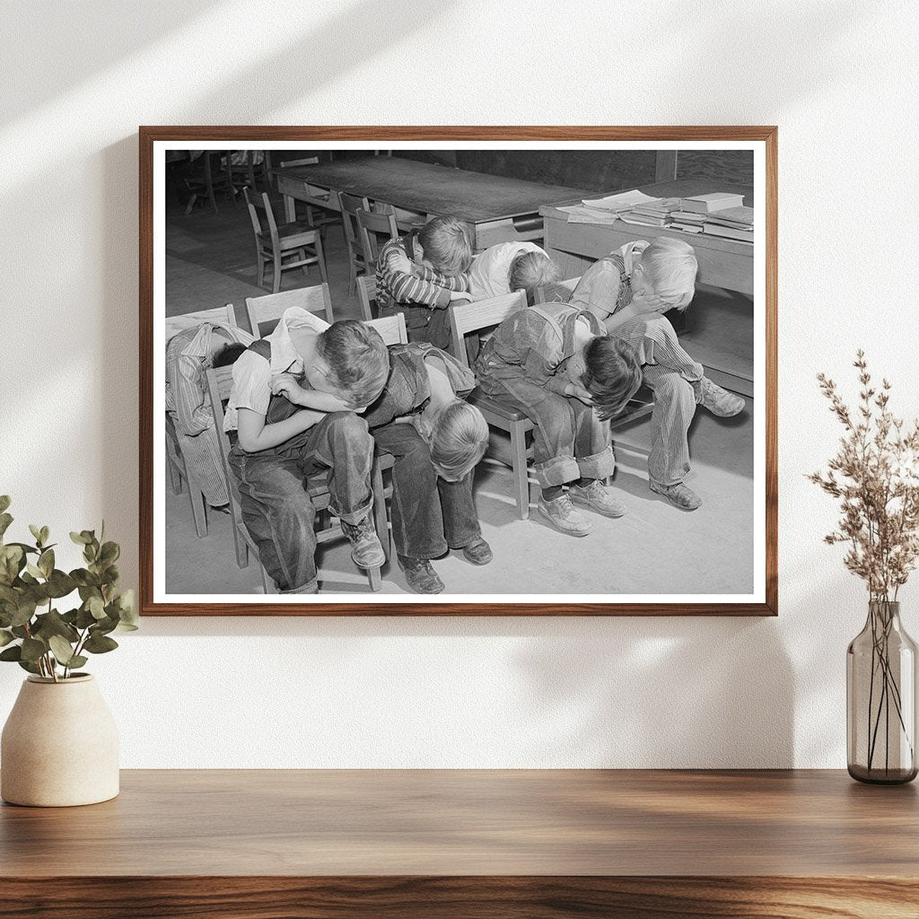 Schoolchildren Playing at FSA Camp Caldwell Idaho 1941