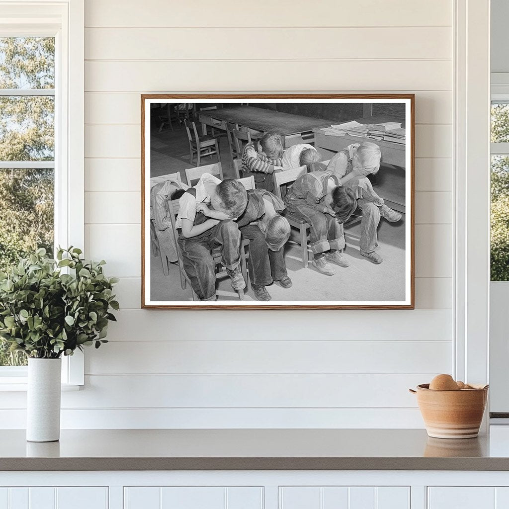 Schoolchildren Playing at FSA Camp Caldwell Idaho 1941