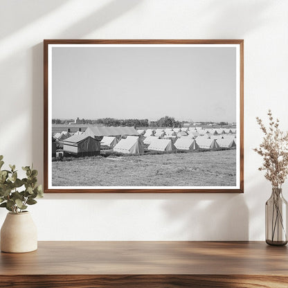 Tents at 1941 Migratory Labor Camp in Idaho