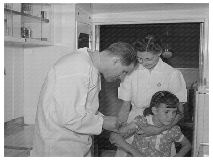 Doctor and Nurse Assist Girl in Mobile Clinic 1941