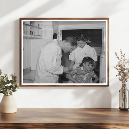 Doctor and Nurse Assist Girl in Mobile Clinic 1941