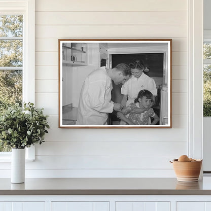Doctor and Nurse Assist Girl in Mobile Clinic 1941