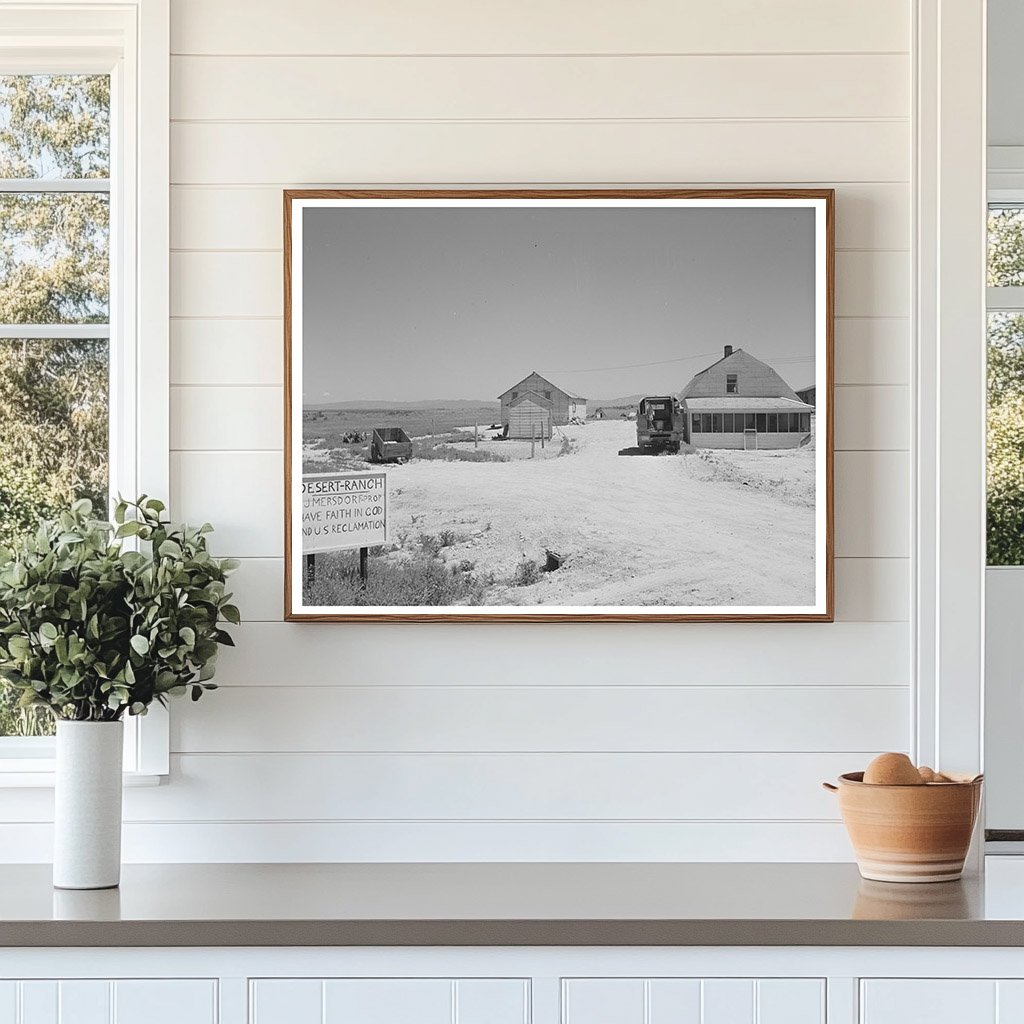 Man at Canyon County Ranch Awaiting Irrigation Water 1941