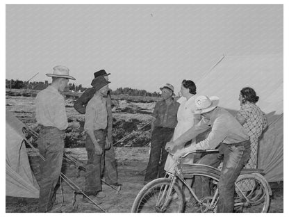 Nurse with Farm Workers at Migratory Labor Camp 1941