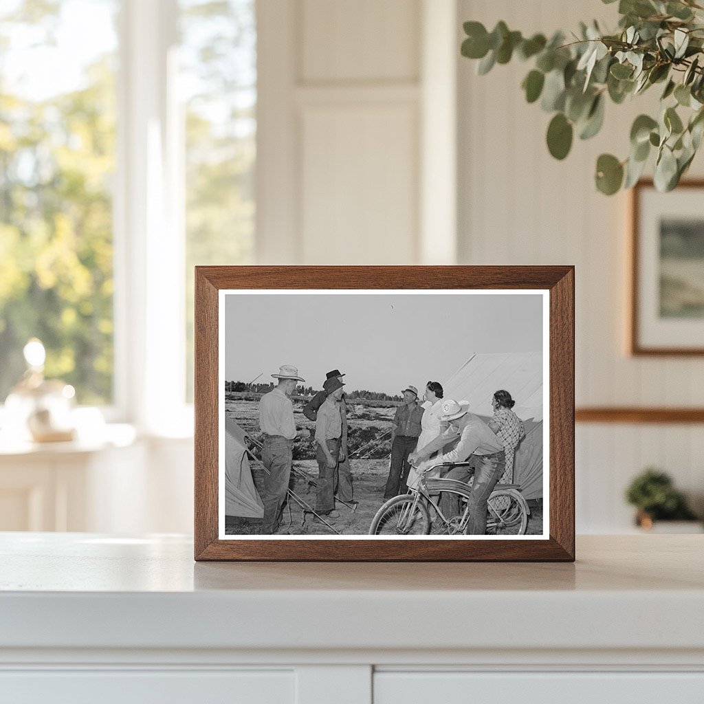 Nurse with Farm Workers at Migratory Labor Camp 1941