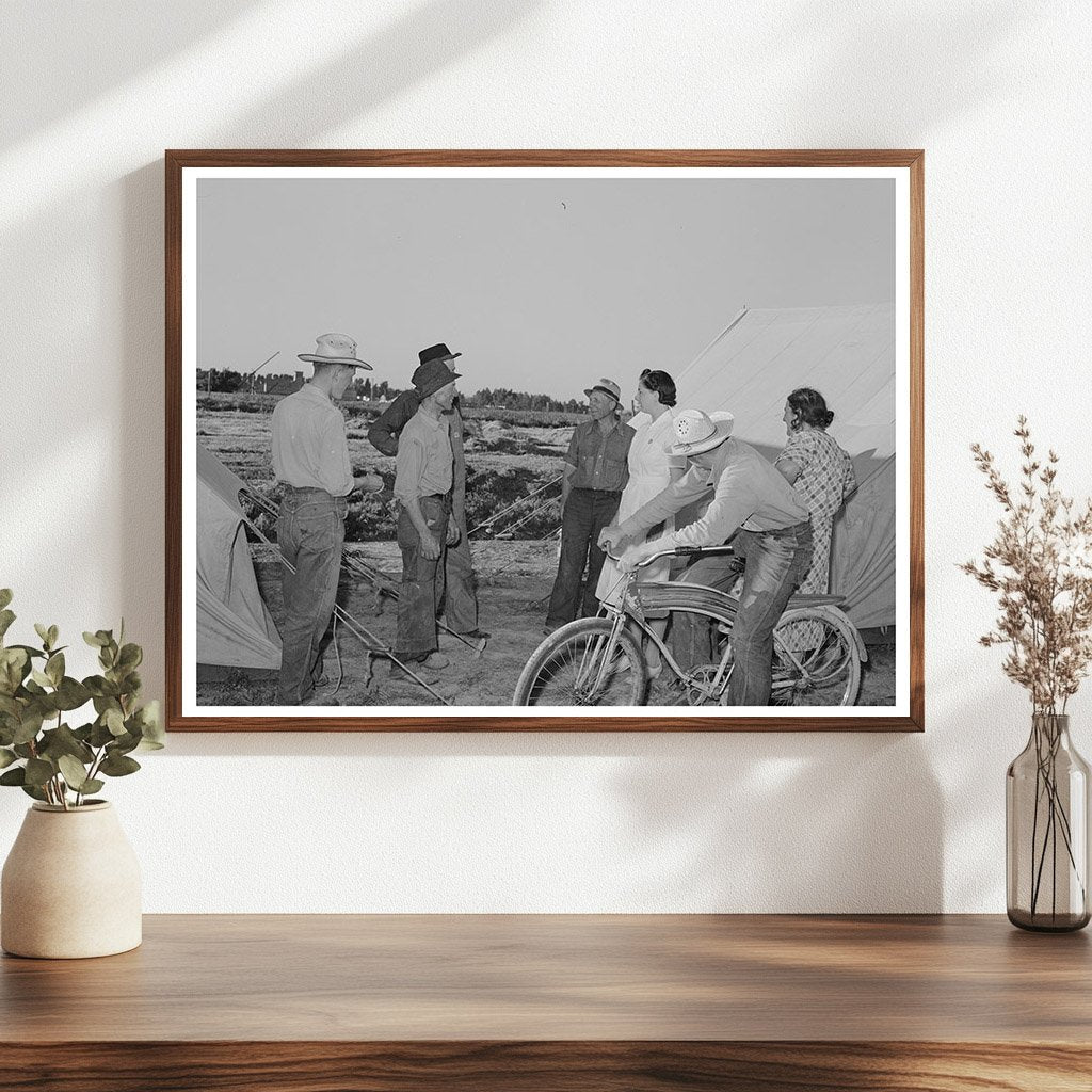 Nurse with Farm Workers at Migratory Labor Camp 1941