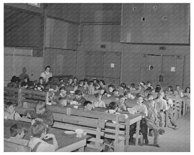 Schoolchildren Lunchtime Caldwell Idaho May 1941