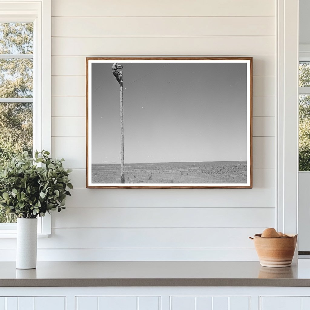 Canyon County Idaho Lineman Vintage Photo May 1941