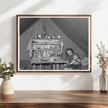 Mother and Child at Migrant Labor Camp Wilder Idaho 1941