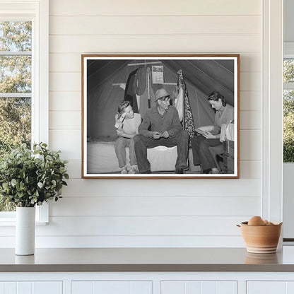 Farm Worker and Daughters in Idaho Migrant Camp 1941