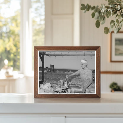Nurse Doing Laundry at Idaho Labor Camp May 1941