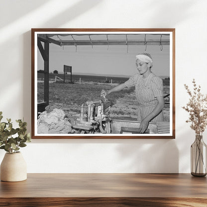 Nurse Doing Laundry at Idaho Labor Camp May 1941