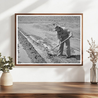 Farmer Tending Garden in Malheur County Oregon 1941