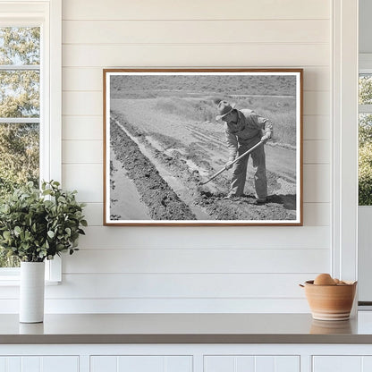 Farmer Tending Garden in Malheur County Oregon 1941