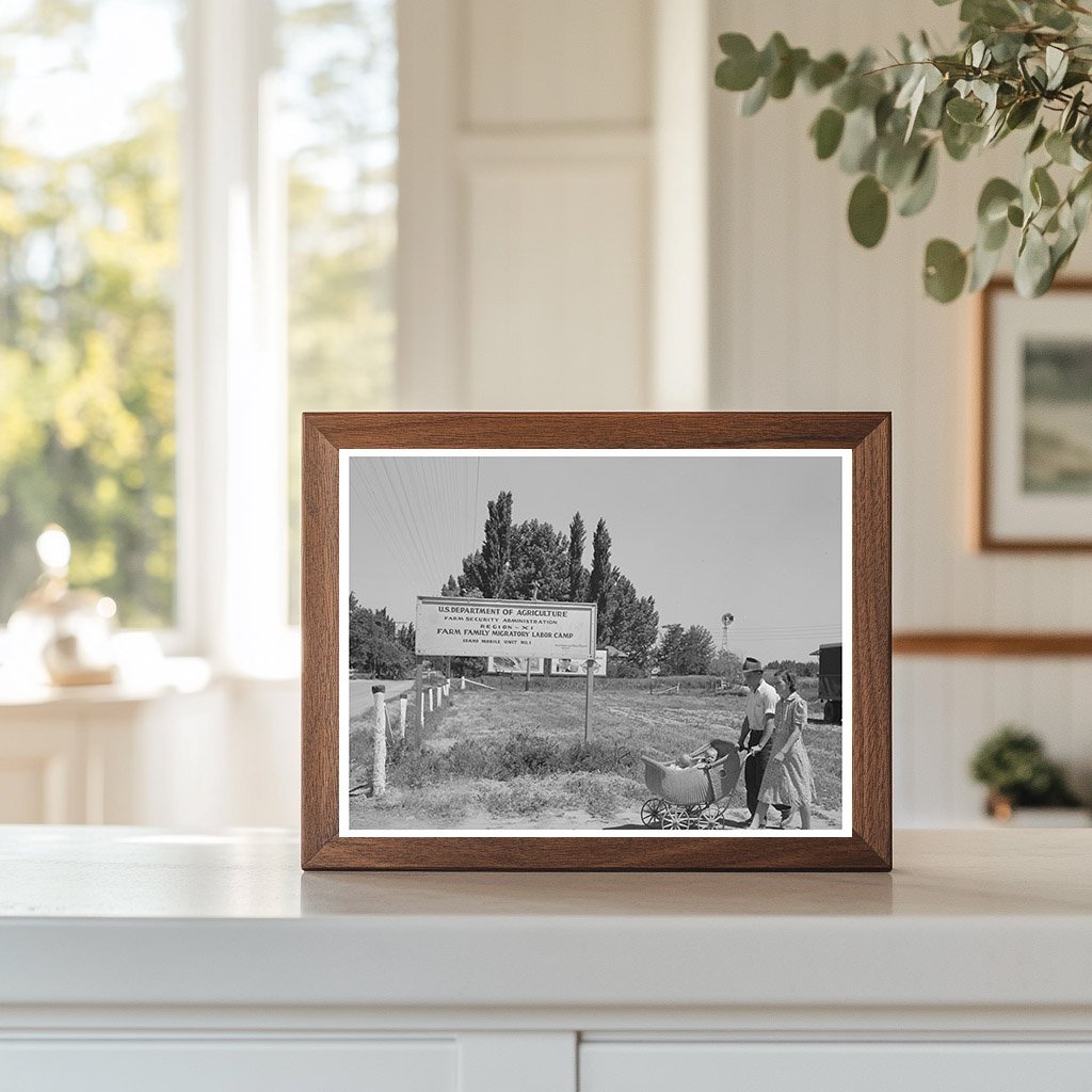 Farm Worker and Wife with Twins in Wilder Idaho 1941