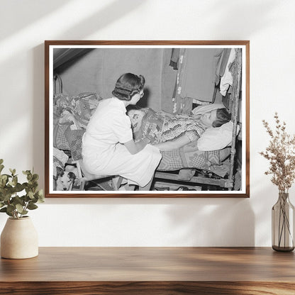 Nurse Provides Care at Idaho Migrant Labor Camp 1941