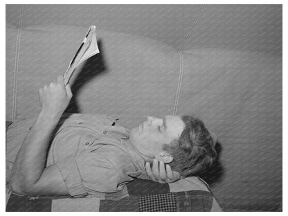 Young farm worker in FSA labor camp Wilder Idaho 1941