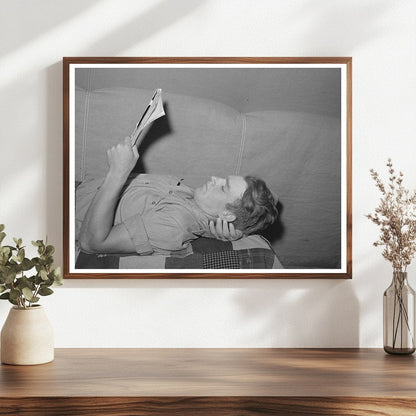 Young farm worker in FSA labor camp Wilder Idaho 1941