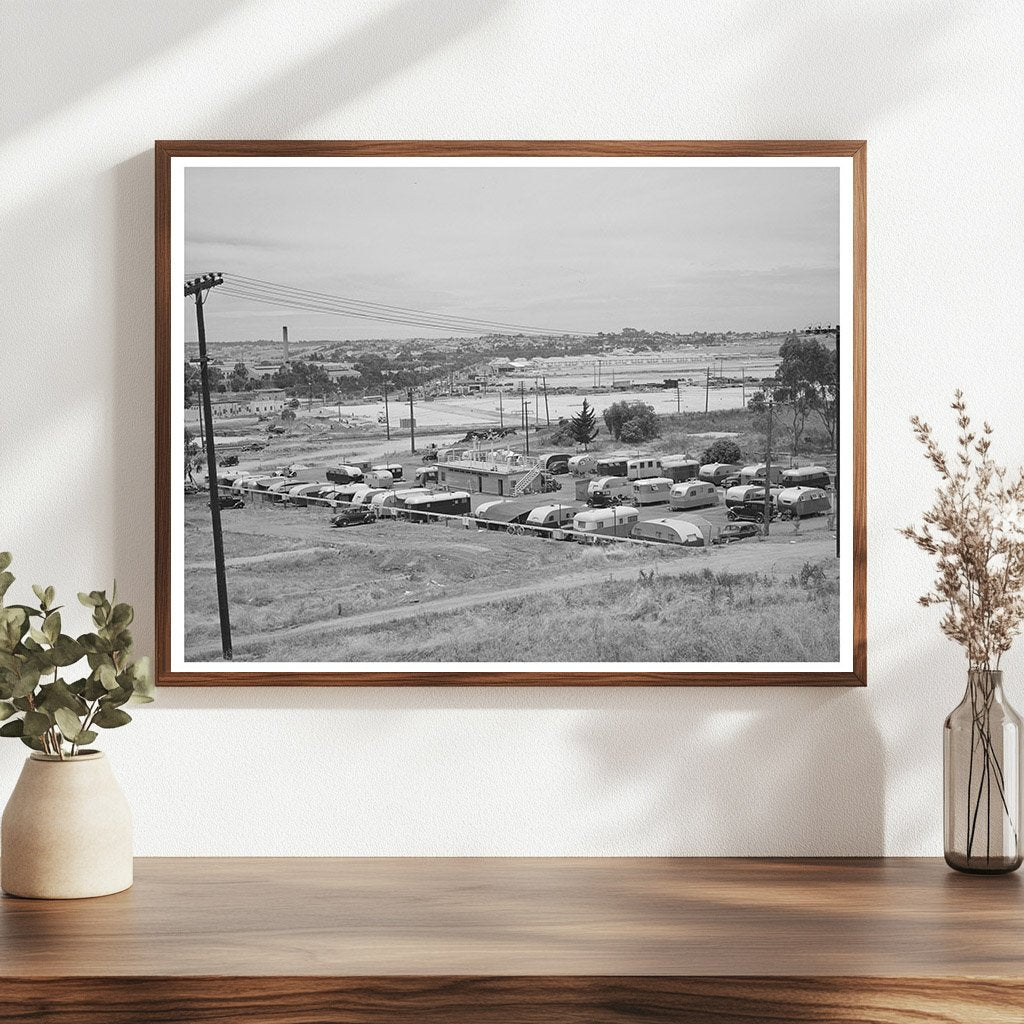 San Diego Trailer Court Vintage Image May 1941