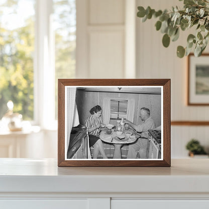 Construction Worker Lunch in Trailer Home May 1941