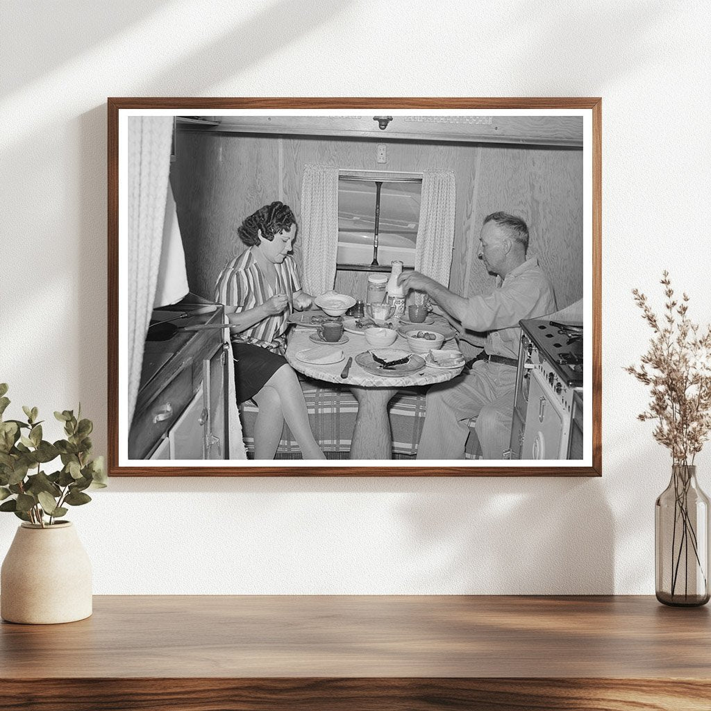 Construction Worker Lunch in Trailer Home May 1941