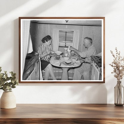 Construction Worker Lunch in Trailer Home May 1941