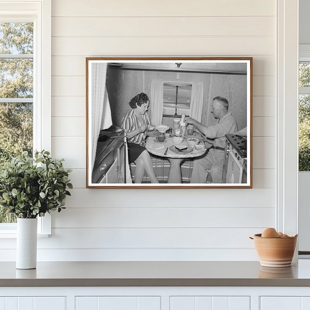 Construction Worker Lunch in Trailer Home May 1941