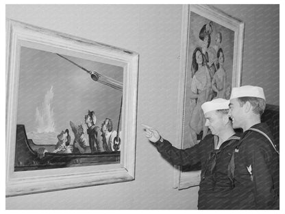 Sailors at Long Voyage Home Exhibit San Diego 1941