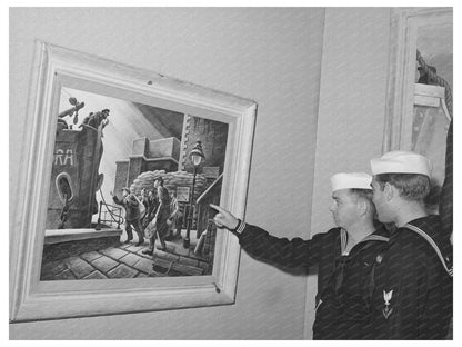 Sailors Viewing Thomas Benton Art May 1941 San Diego