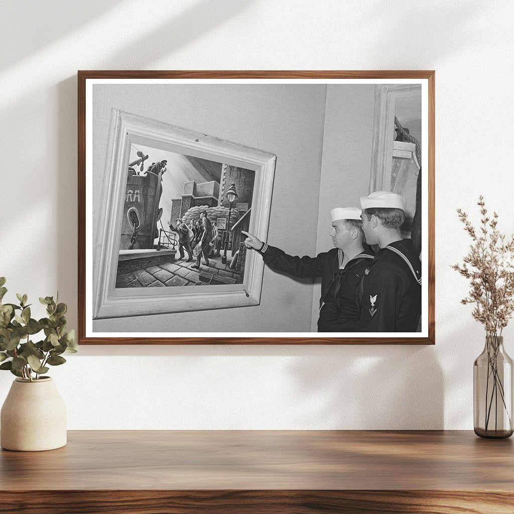 Sailors Viewing Thomas Benton Art May 1941 San Diego
