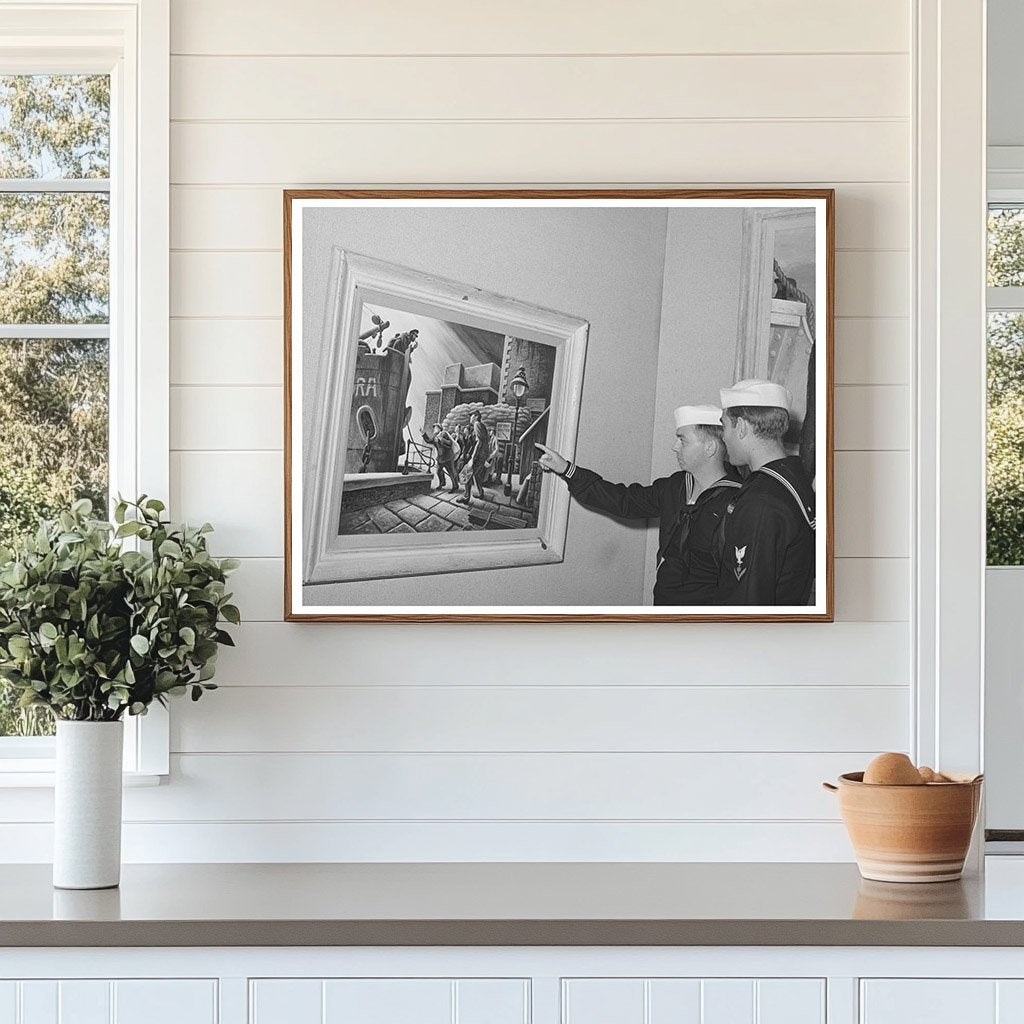 Sailors Viewing Thomas Benton Art May 1941 San Diego