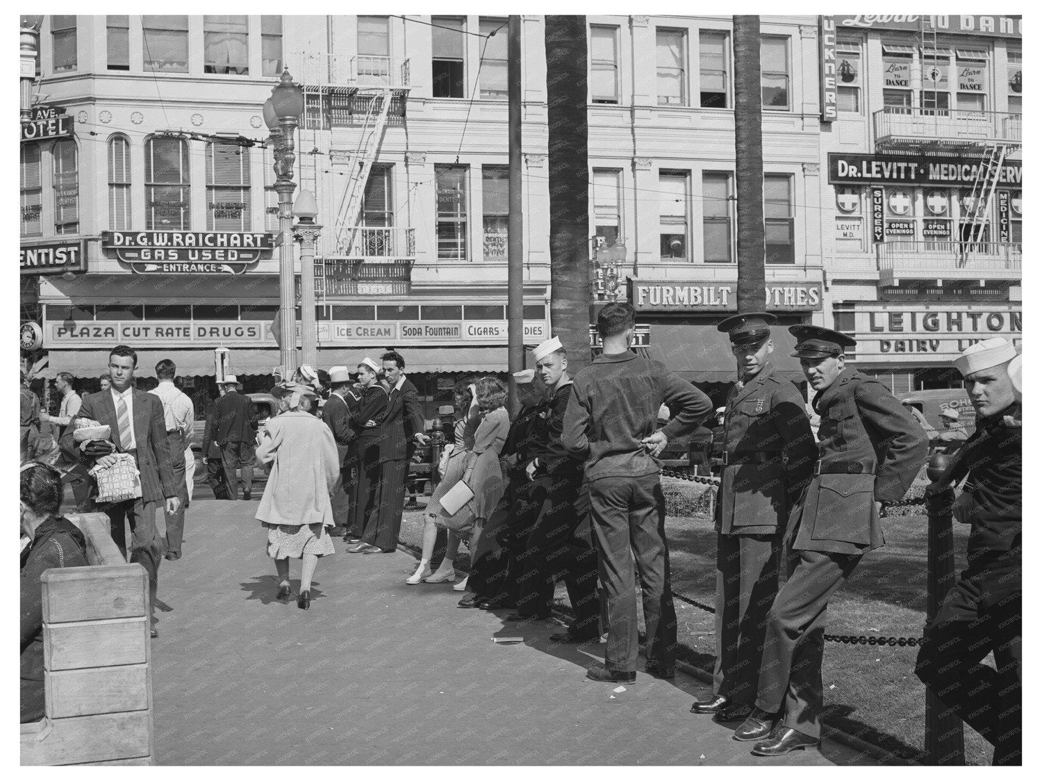 Sailors in Midtown San Diego May 1941