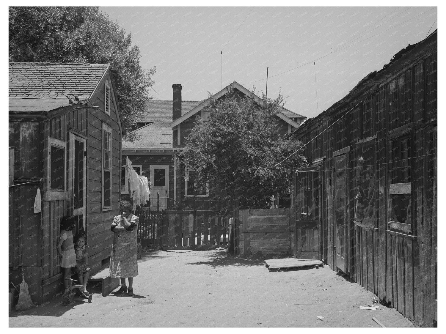 1941 Vintage Image of Rented Homes for Mexican Families in San Diego