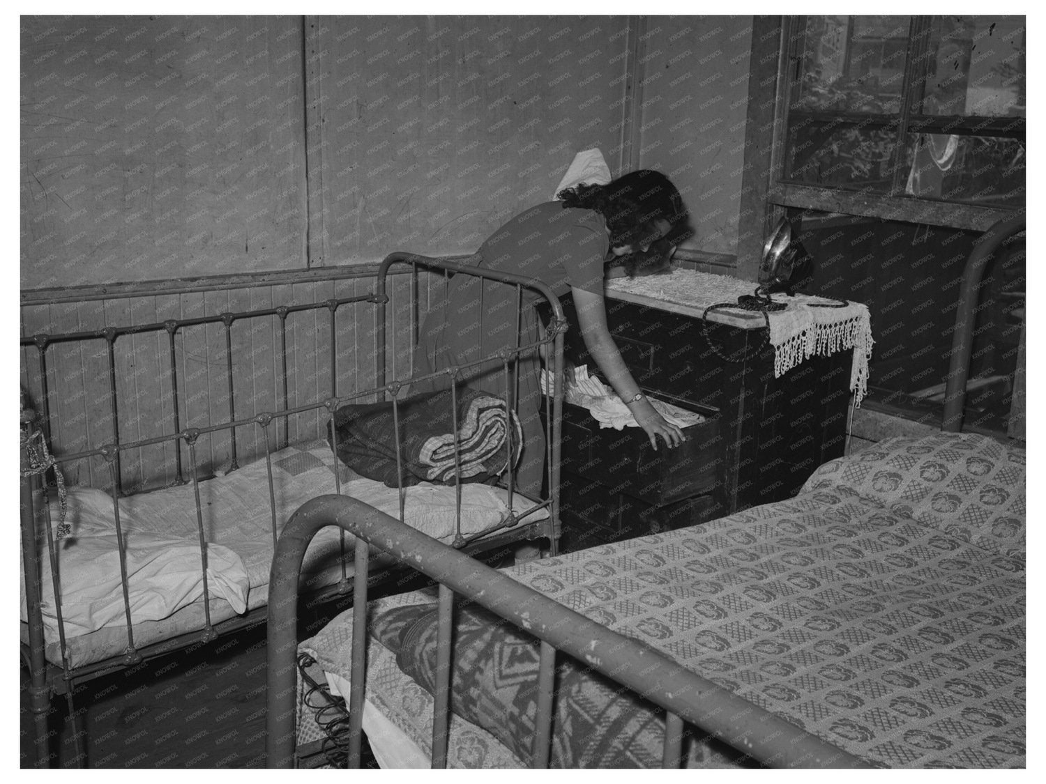 Mexican Girl in San Diego Bedroom May 1941