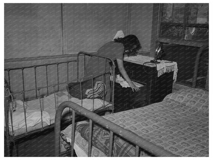 Mexican Girl in San Diego Bedroom May 1941