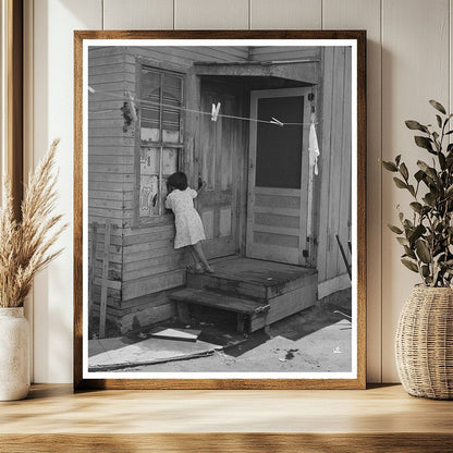 Mexican Girl by Window San Diego May 1941 Vintage Photo