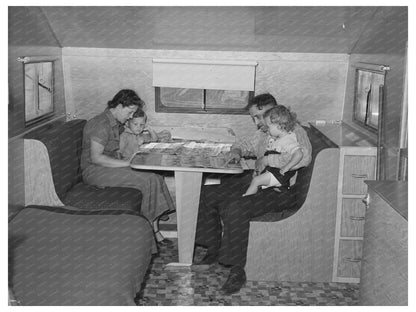 Family Outside Trailer Home San Diego May 1941