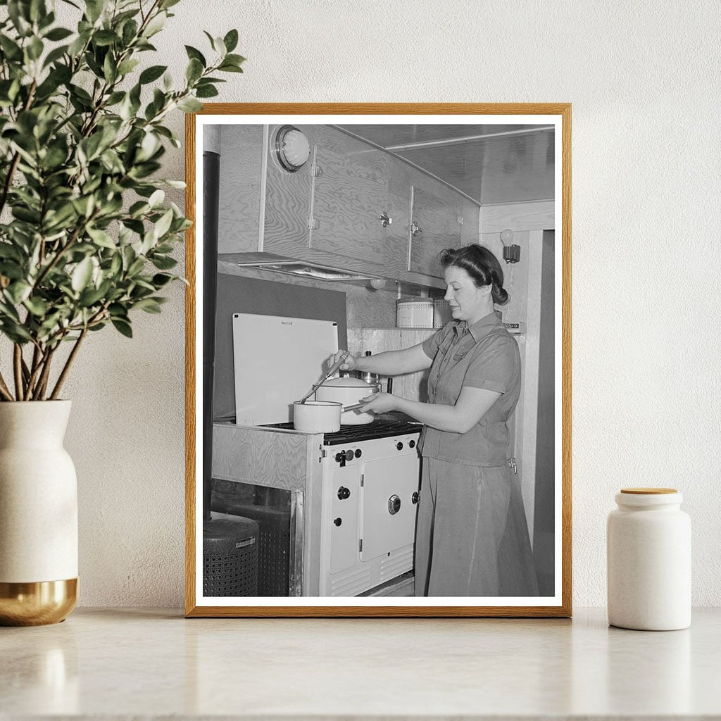 Wife of Aircraft Worker in Trailer Home San Diego 1944