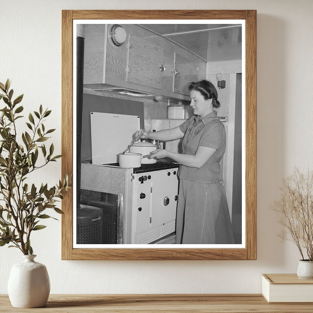 Wife of Aircraft Worker in Trailer Home San Diego 1944