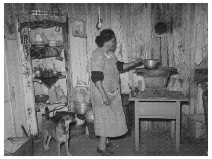 Mexican Woman in San Diego Home June 1941 Vintage Photo