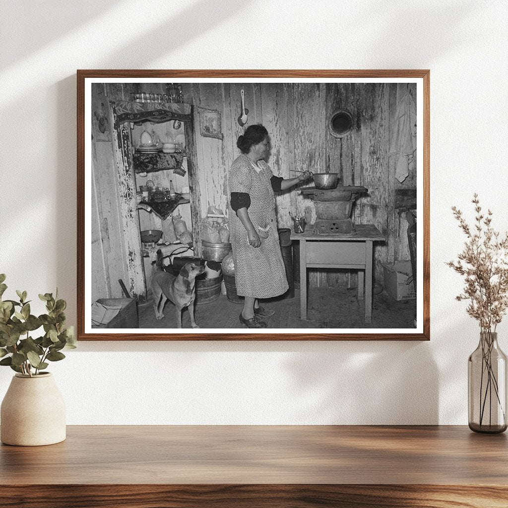 Mexican Woman in San Diego Home June 1941 Vintage Photo