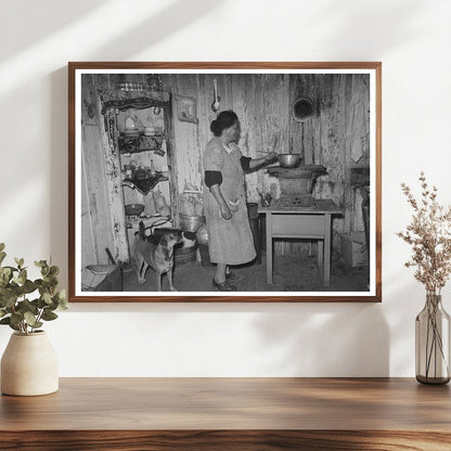 Mexican Woman in San Diego Home June 1941 Vintage Photo