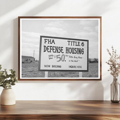 Federal Housing Administration Sign San Diego 1941