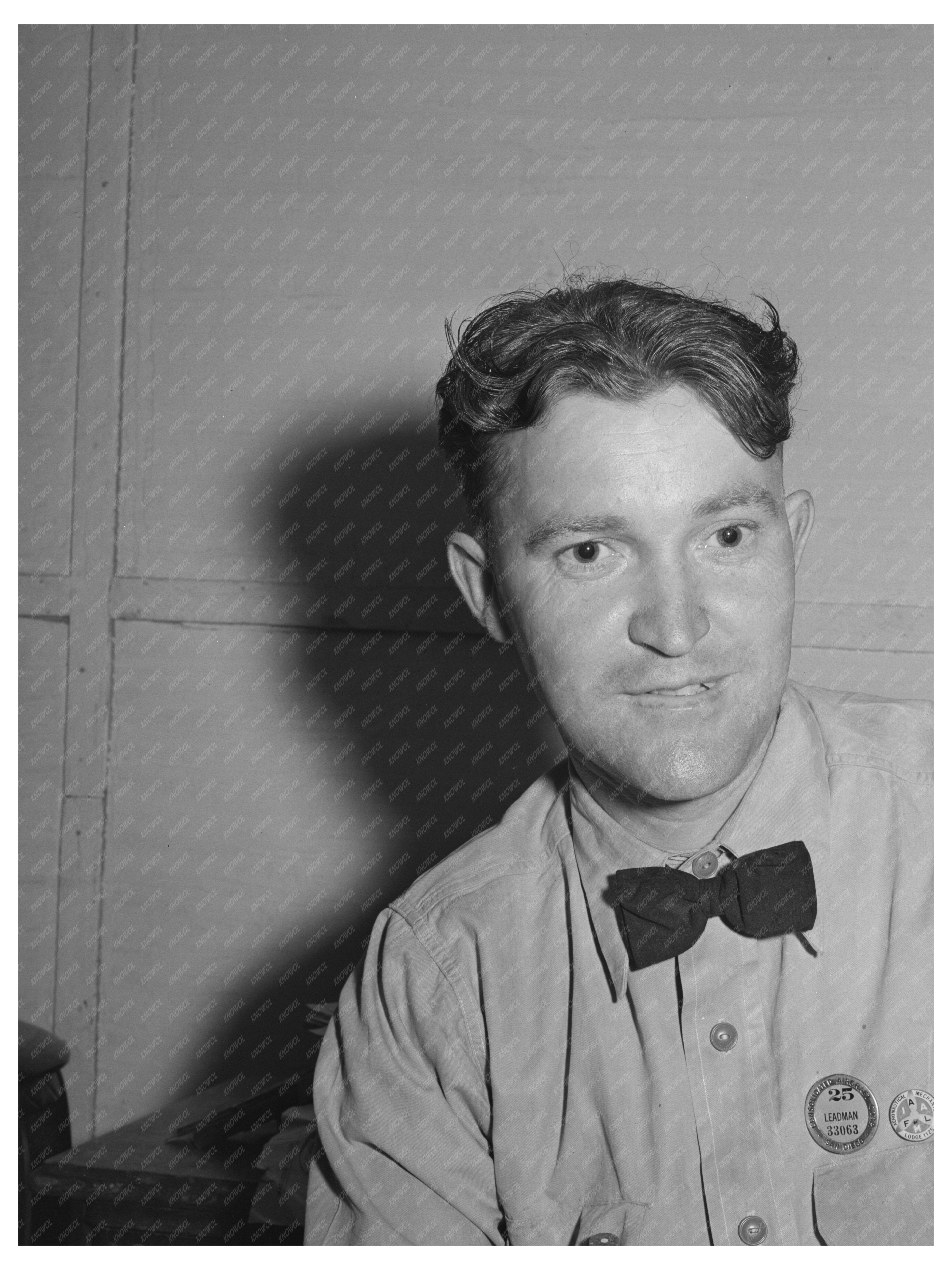 Workman at Consolidated Aircraft San Diego May 1941