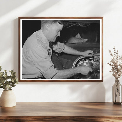 Workman Assembles Diesel-Powered Car June 1941