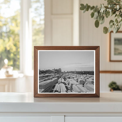Vintage Lumber Stacked for Construction San Diego 1941