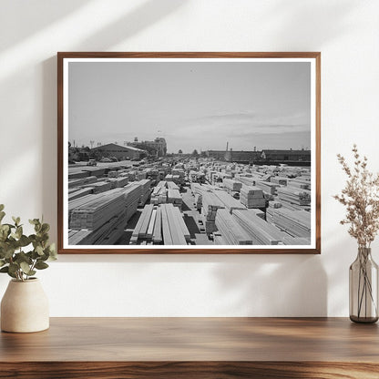 Vintage Lumber Stacked for Construction San Diego 1941