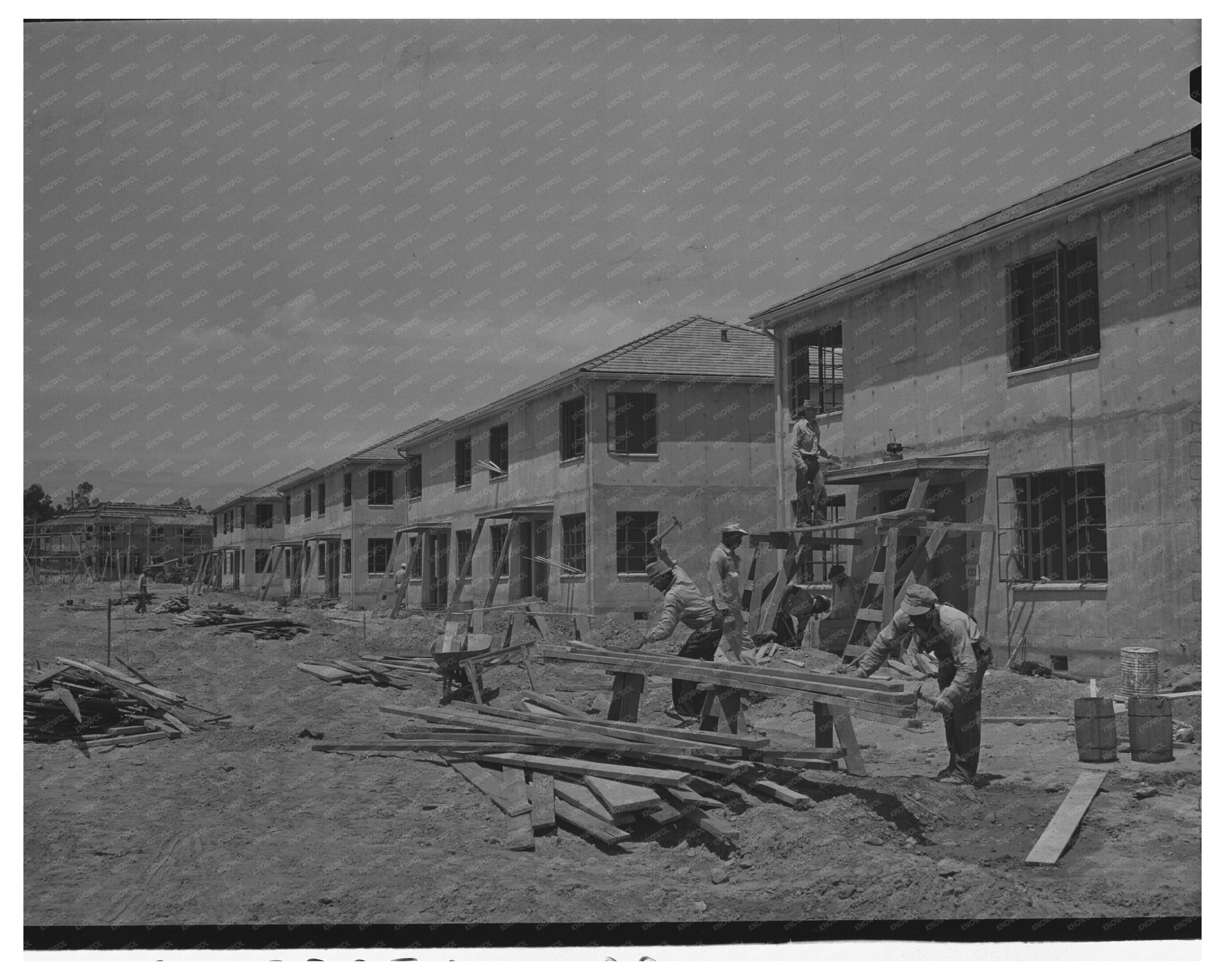 Navy Housing Project Under Construction San Diego 1944