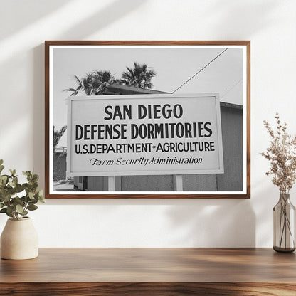 FSA Defense Housing Project Sign San Diego 1941
