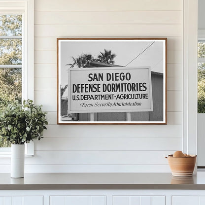 FSA Defense Housing Project Sign San Diego 1941